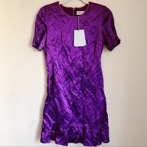 NWT EMILIO PUCCI Violet Silk Rumpled Shift Dress